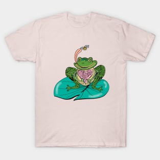 Frog on Lily Pad Boho Henna Style T-Shirt